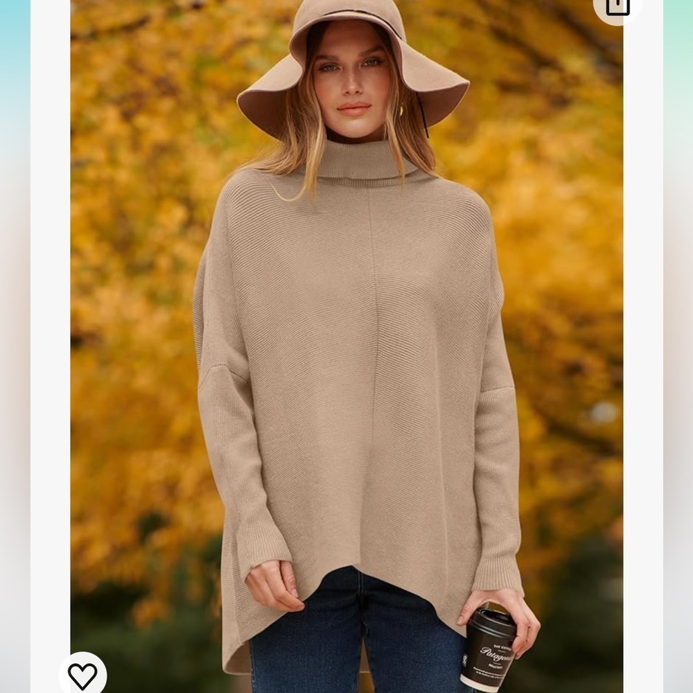 Amazon beige sweater‎ size M. Never worn